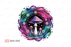 Purple mushroom celestial wheel astrology zodiac Product Image 1