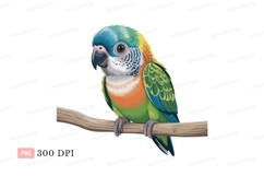 Colorful parrot perched on branch bird tropical Product Image 1