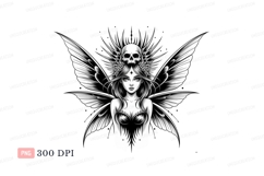 Gothic fairy skull wings dark Product Image 1