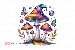 Whimsical galaxy mushrooms butterflies stars butterfly Product Image 1