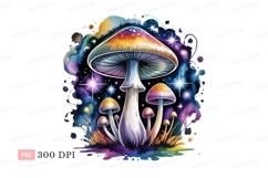 Psychedelic mushrooms cosmic galaxy stars Product Image 1