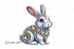 Jeweled White Rabbit Regal crown Product Image 1