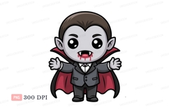 Chibi vampire dripping blood cartoon character Product Image 1