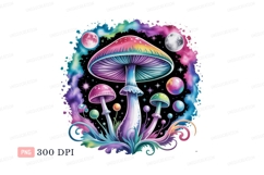 Psychedelic mushrooms cosmic moons fantasy Product Image 1