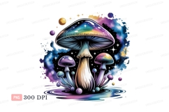Cosmic Fungi Galaxy Swirl mushroom psychedelic Product Image 1