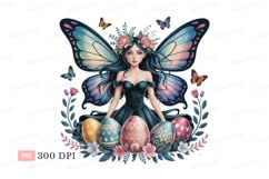 Fairy with butterfly wings and easter eggs image Product Image 1