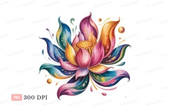 Vibrant lotus flower bloom colorful Product Image 1