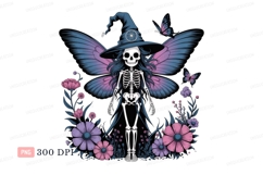 Skeleton fairy witch with butterfly wings image Product Image 1