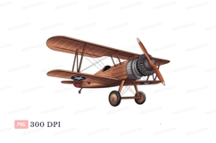 Vintage biplane propeller aircraft wood Product Image 1