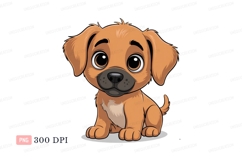 Adorable brown puppy with big eyes canine cute Product Image 1