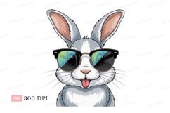 Cool bunny wearing sunglasses rabbit cute Product Image 1