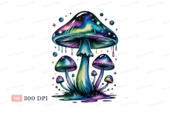 Cosmic Galaxy Mushrooms stars nebula Product Image 1