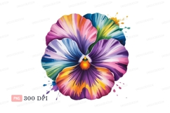 Vibrant pansy flower with colorful petals image Product Image 1