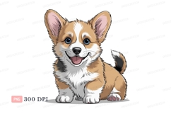Adorable corgi puppy smiling canine animal Product Image 1