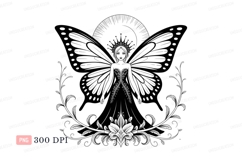 Angelic figure with crown and wings ethereal divine Product Image 1