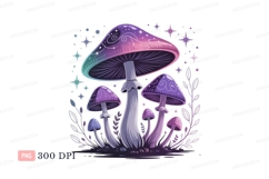 Psychedelic mushrooms starry night purple Product Image 1