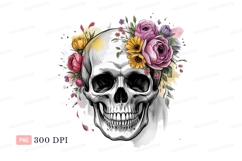 Skull floral crown flowers roses Product Image 1