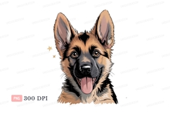 German shepherd dog happy face canine animal Product Image 1