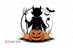 Spooky Halloween Pumpkins Autumn Leaves jackolantern Product Image 1