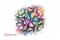 Colorful floral arrangement with delicate petals flowers Product Image 1