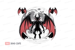 Black winged demon red moon wings Product Image 1