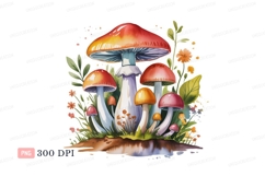 Vibrant Fungi Forest Bloom mushrooms nature Product Image 1