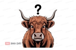 Highland cow brown shaggy fur image Product Image 1