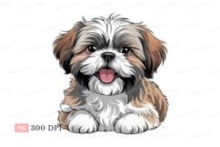 Fluffy Shih Tzu Puppy canine Product Image 1
