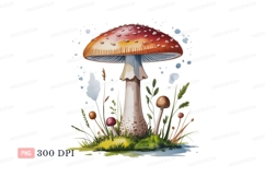 Red spotted mushroom with foliage white spots Product Image 1