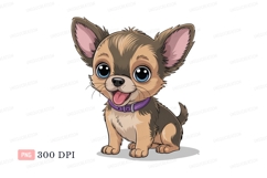 Adorable chihuahua puppy with big blue eyes canine Product Image 1