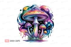 Psychedelic mushrooms cosmic galaxy stars Product Image 1