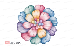 Colorful layered flower petals pastel bloom Product Image 1