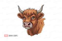 Highland Cow Brown Fur Horns image Product Image 1