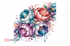 Colorful floral arrangement with pearls flowers bouquet Product Image 1