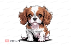 Adorable Cavalier King Charles Spaniel Puppy brown Product Image 1