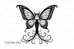 Black white fairy butterfly wings image Product Image 1