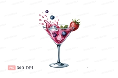 Pink berry cocktail splash drink strawberry Product Image 1