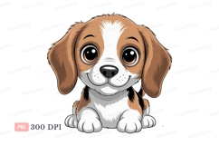 Adorable beagle puppy with big eyes animal cute Product Image 1