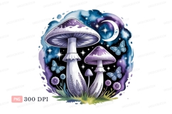 Whimsical mushrooms butterflies starry night butterfly Product Image 1
