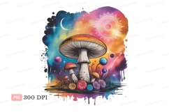 Psychedelic mushroom galaxy art fantasy cosmic Product Image 1