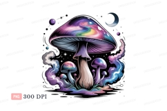 Cosmic Fungi Galaxy Night mushroom psychedelic Product Image 1