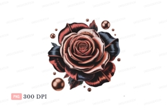 Metallic rose with copper spheres petals Product Image 1