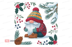 Winter gnome festive holiday christmas Product Image 1
