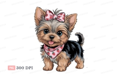 Adorable yorkshire terrier with strawberry accessories Product Image 1