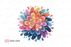 Colorful abstract flower splash petals Product Image 1