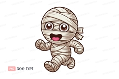Cartoon Mummy Running Joyfully happy bandaged Product Image 1