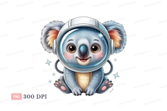 Cute koala astronaut in space helmet stars Product Image 1