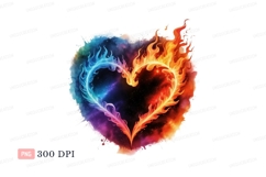 Fiery Heart Nebula fire galaxy Product Image 1