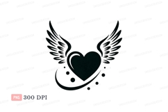 Winged heart symbol wings love Product Image 1