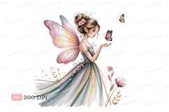 Fairy with Butterflies and Flowers butterfly wings Product Image 1